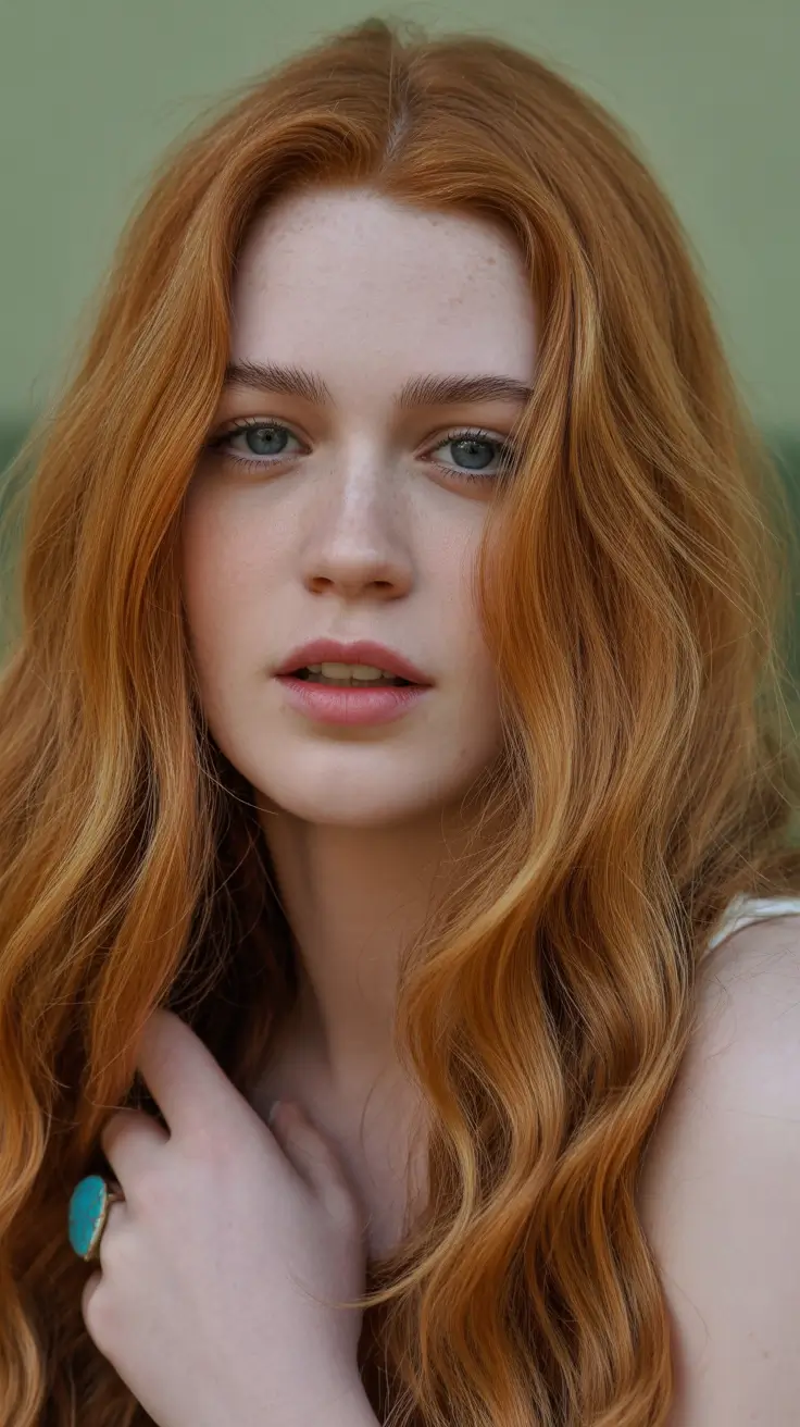 winter hair colors for pale skin Spiced Copper Lengths