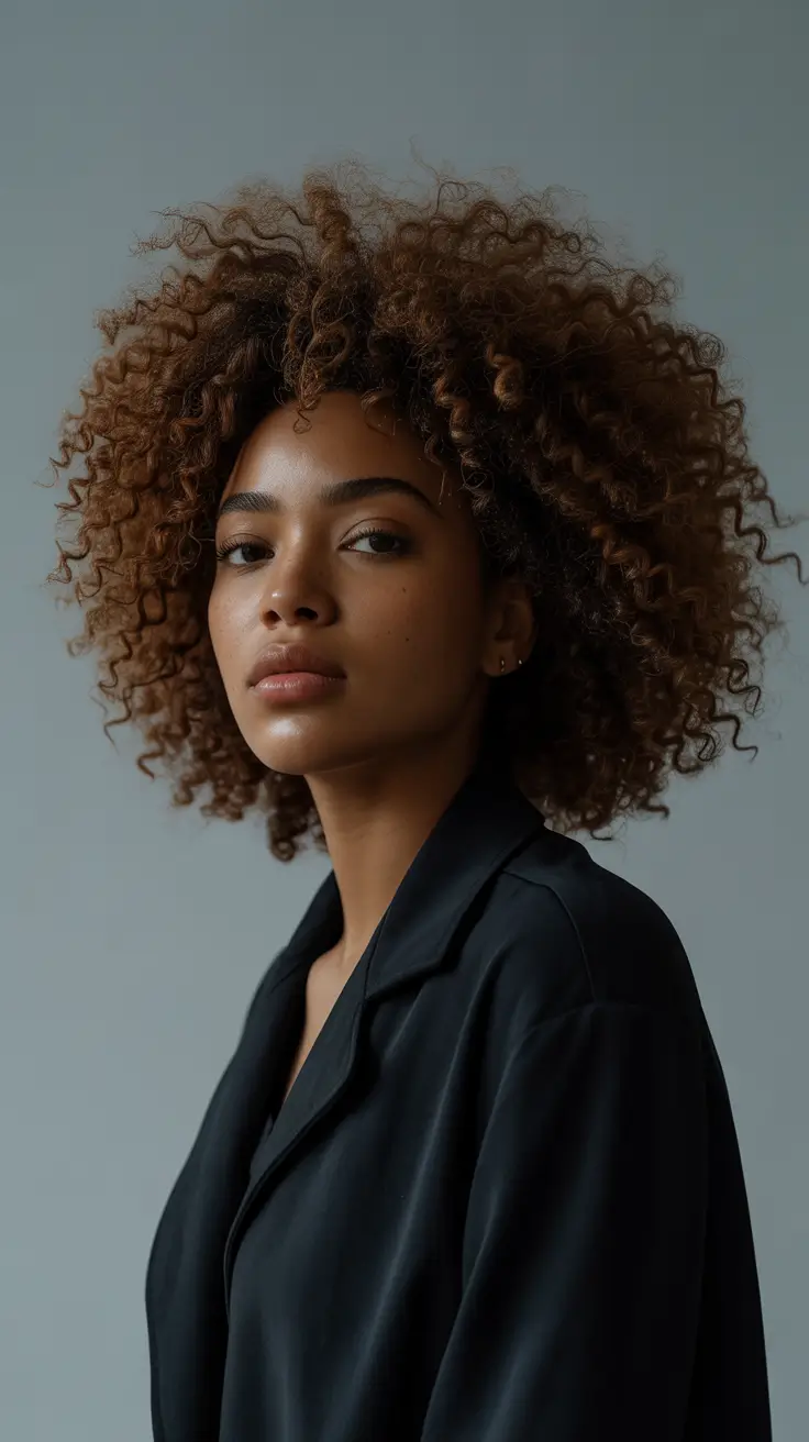 winter hair colors for curly hair Caramel Curls