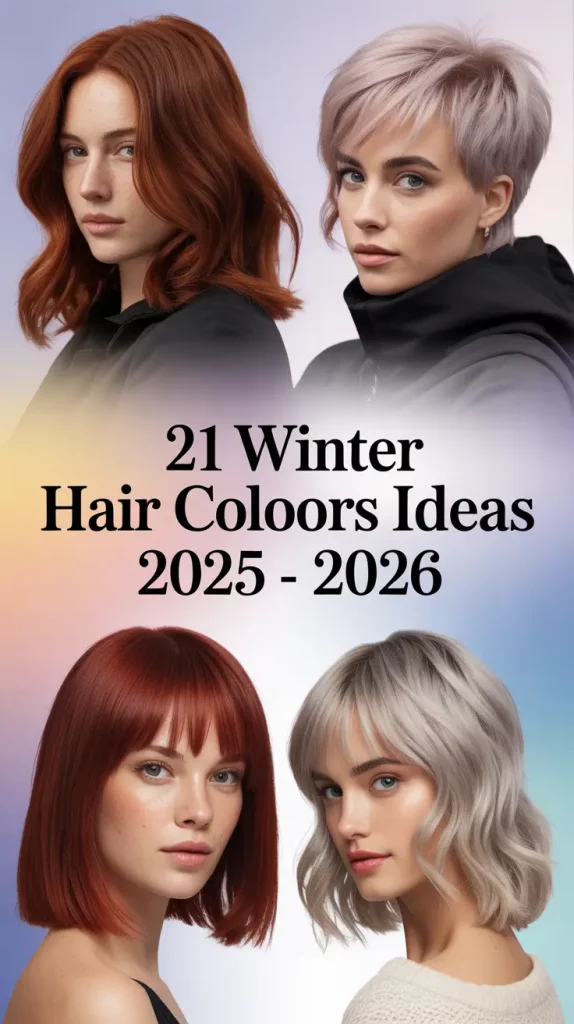 Winter Hair Colors Ideas 2025–2026: Soft Brunettes, Bright Blondes & Trending Cold-Season Looks