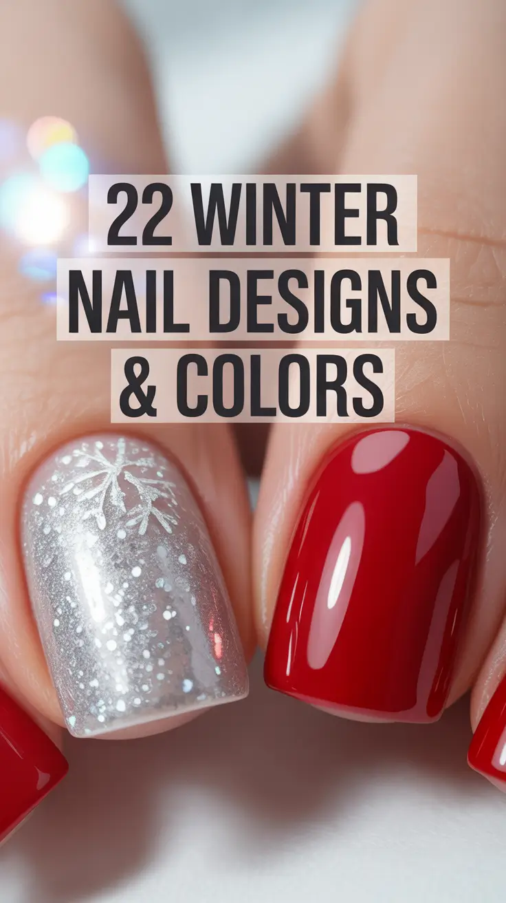 Winter Nail Designs & Colors 2025–2026: Classy, Cute & Easy Ideas for a Chic Winter Look