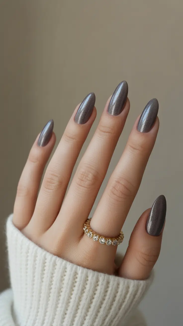 winter nails ideas 2025 2026 Silver Whisper