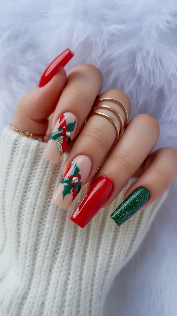 winter nails ideas 2025 2026 Holly & Glam