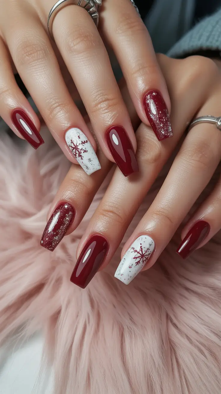 winter nail colors burgundy Cranberry Frostbite