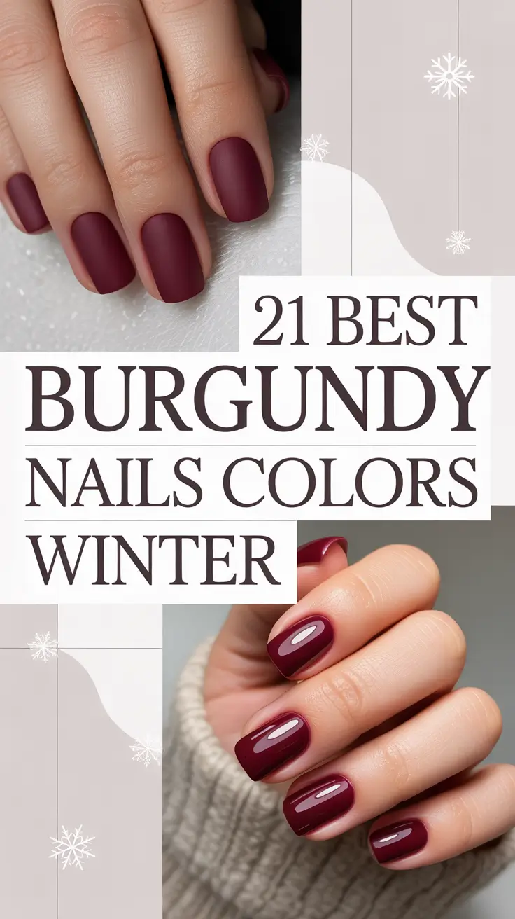 Best Burgundy Nails Colors Winter 2025–2026: Chic Dark Manicure Ideas to Try This Season
