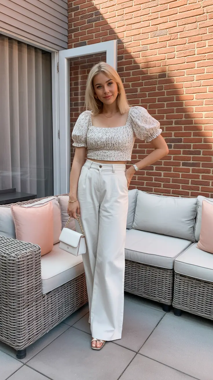 Brunch outfit inspiration 2026 White Serenity Chic