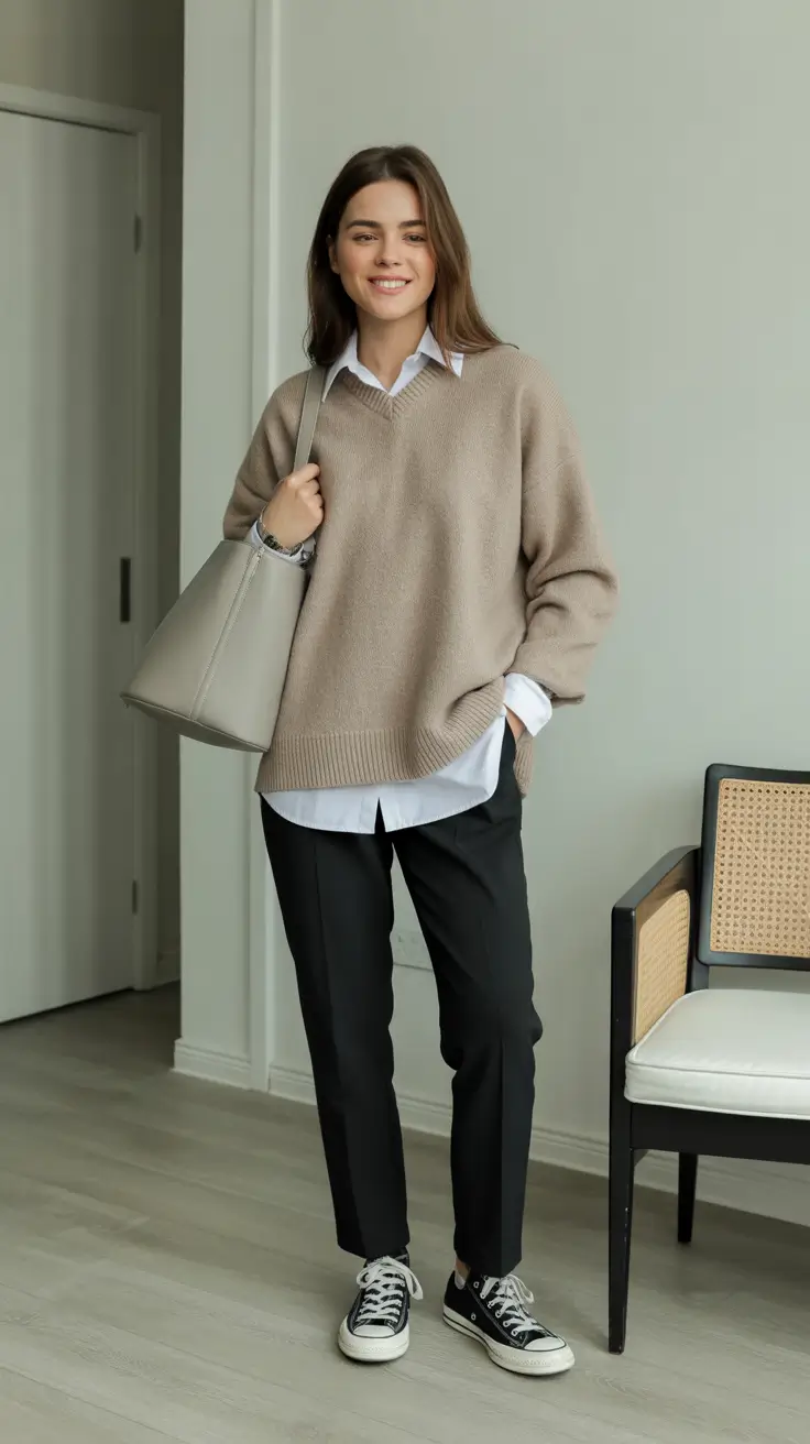 capsule wardrobe outfits winter Effortless Beige Layers