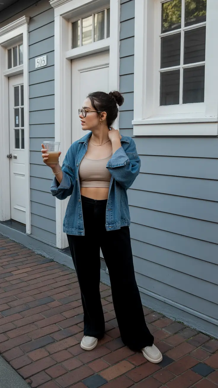 capsule wardrobe outfits minimalist Denim Ease