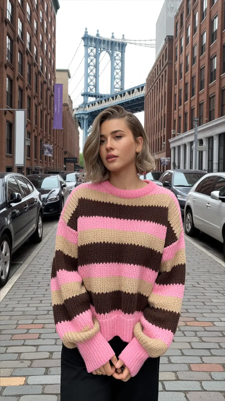 capsule wardrobe outfits ideas Striped Pink Charm