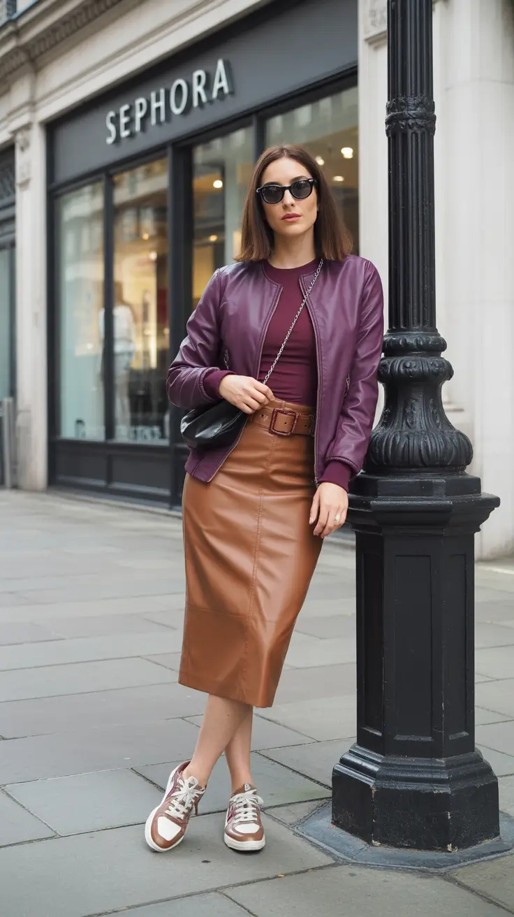 capsule-wardrobe-outfits-for-work-2026-leather-and-plum