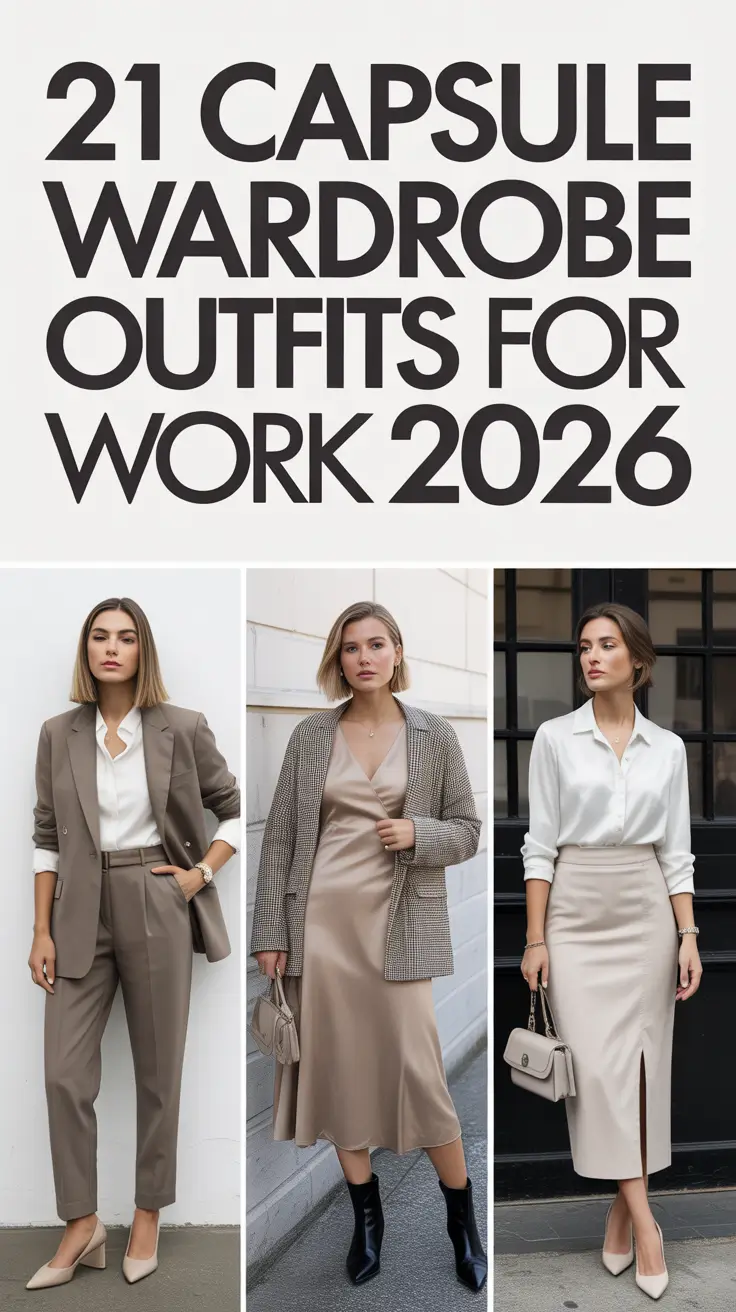 Capsule Wardrobe Outfits for Work 2026: Effortless Classy Looks for Every Season