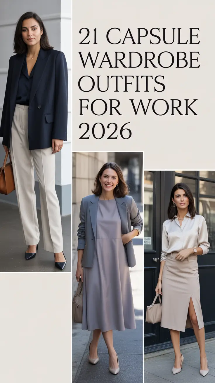 Capsule Wardrobe Outfits for Work 2026: Effortless Classy Looks for Every Season