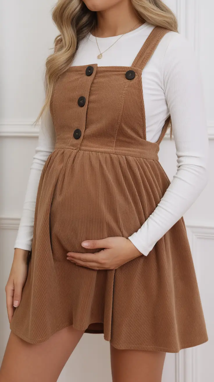 pregnancy outfits autumn Corduroy Dress Revival