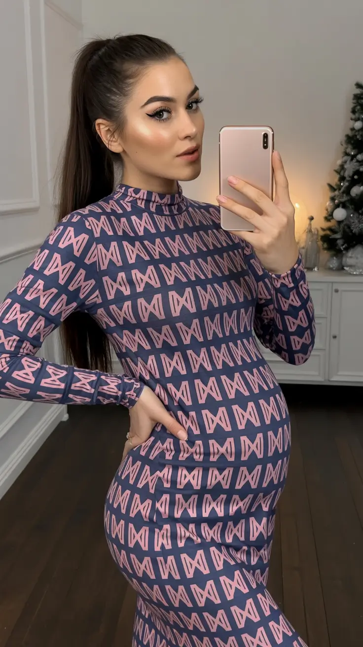 pregnancy outfits aesthetic Playful Print Energy