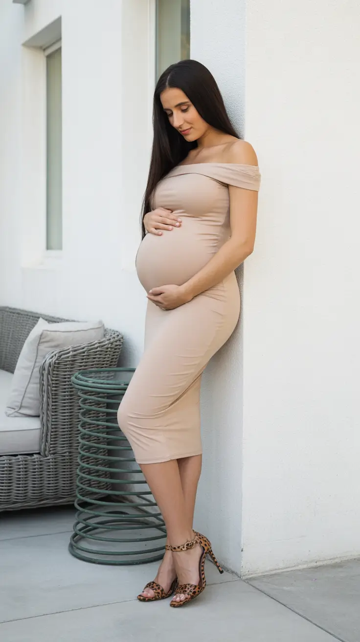 pregnancy outfits for summer Neutral Glamour in Beige