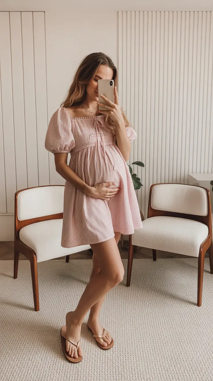 pregnancy outfits for summer Soft Pink Mini Charm