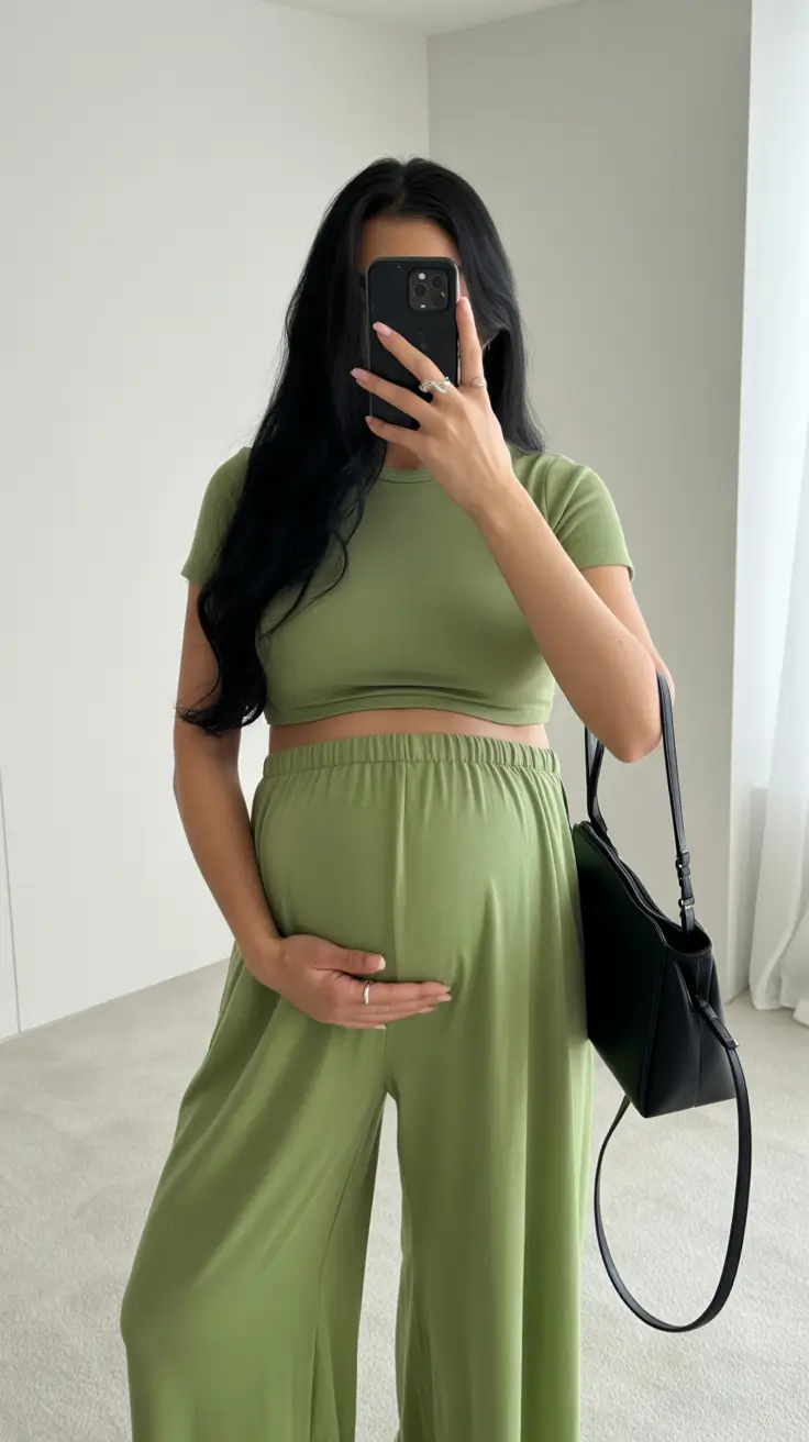pregnancy outfits spring Fresh in Green