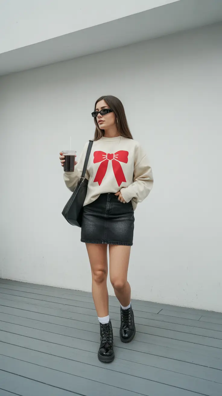 december outfits cozy Playful Bow and City Cool