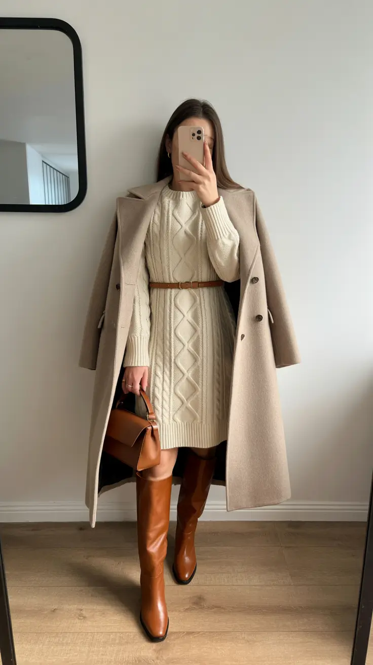 december outfits cozy Elegant Neutrals and Modern Warmth