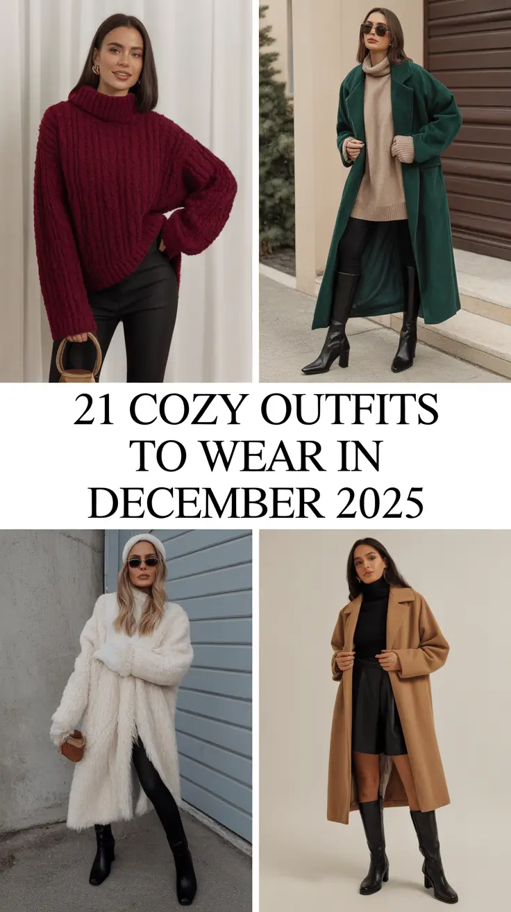 Cozy Outfits to Wear in December 2025: Chic Winter Looks and December Aesthetic Inspiration