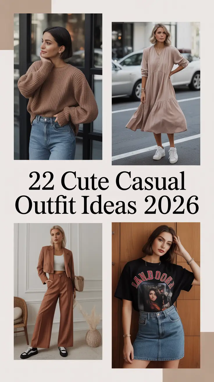 Cute Casual Outfit Ideas 2026: Chic & Comfy Looks for Every Season