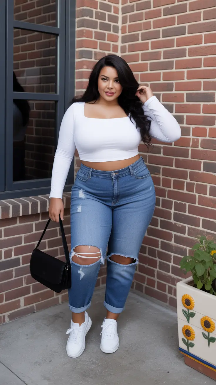 plus size outfits 2026 Classic Denim Confidence
