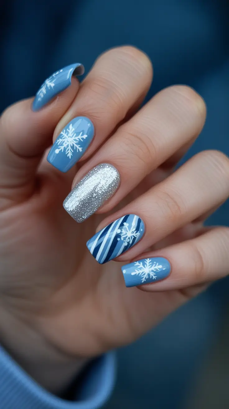 December 2025 Nail Colors Ideas Frozen Blue Magic