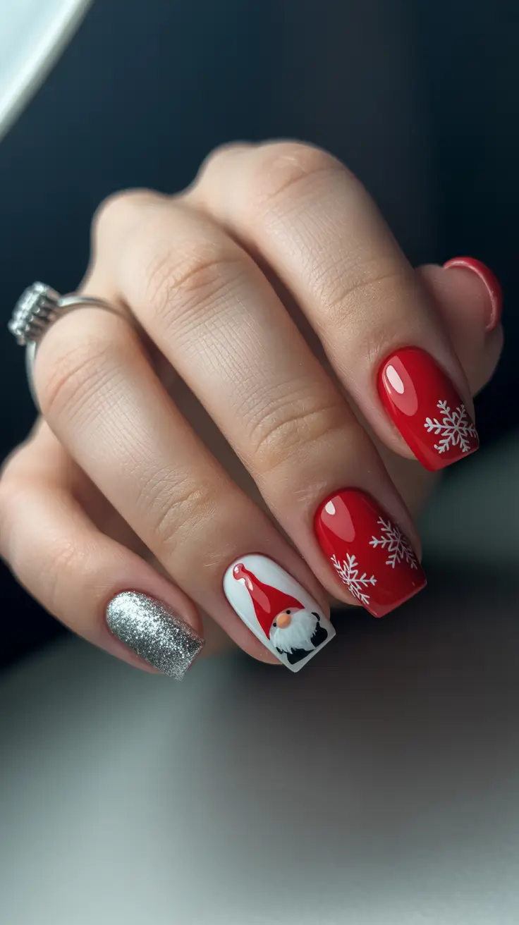 December 2025 Nail Colors Ideas Santa's Touch