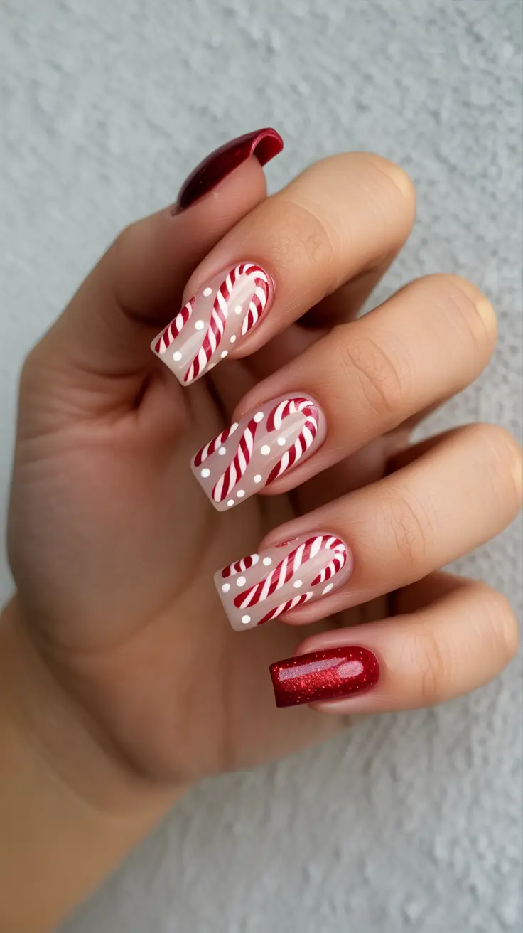December 2025 Nail Colors Ideas Sweet Candy Swirl