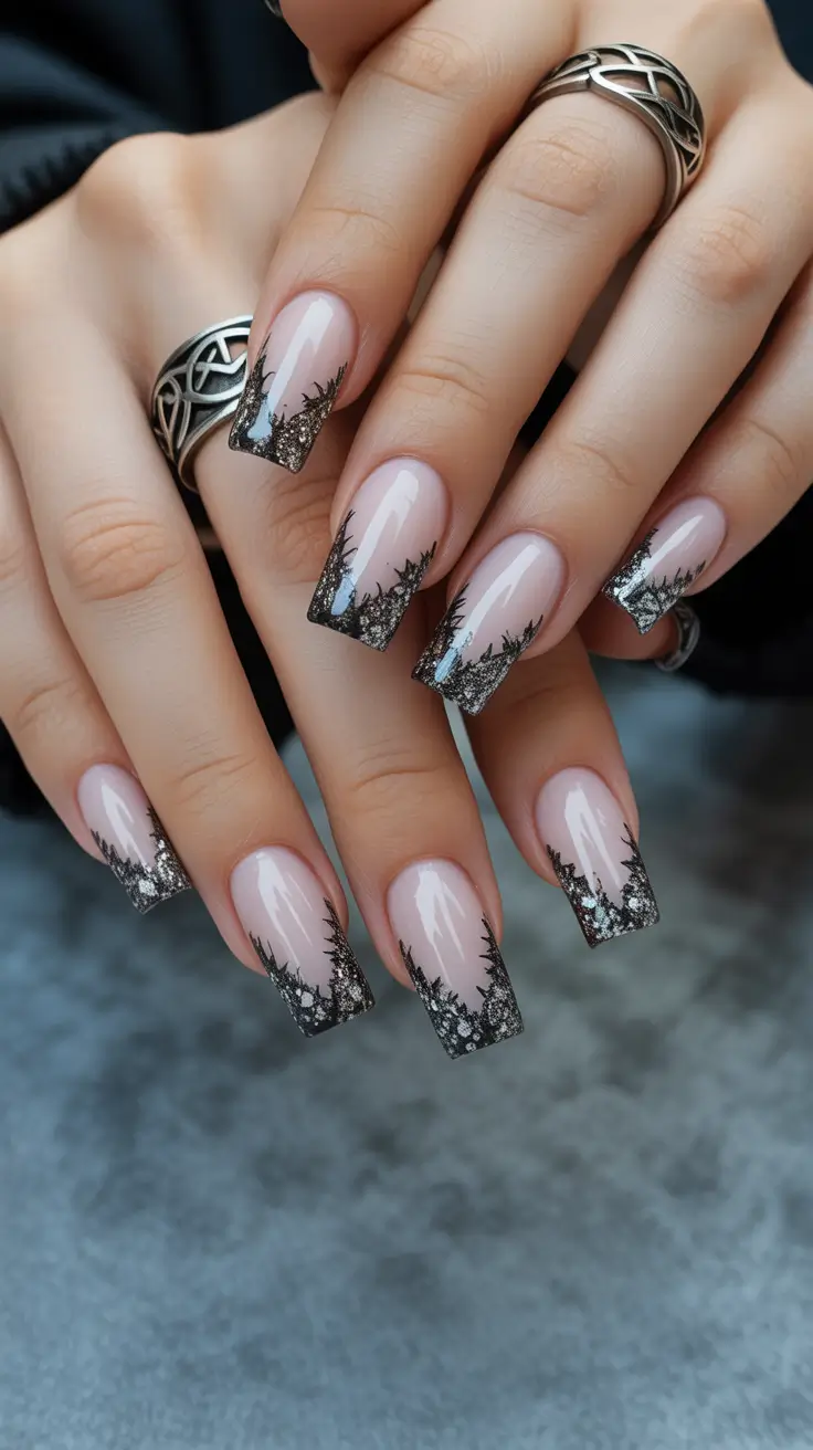 December 2025 Nail Colors Ideas Midnight Spark Forest