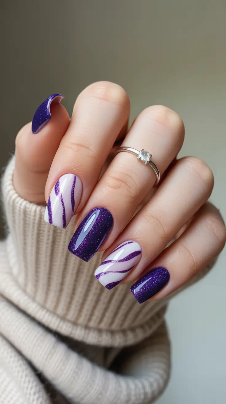 December 2025 Nail Colors Ideas Violet Winter Waves