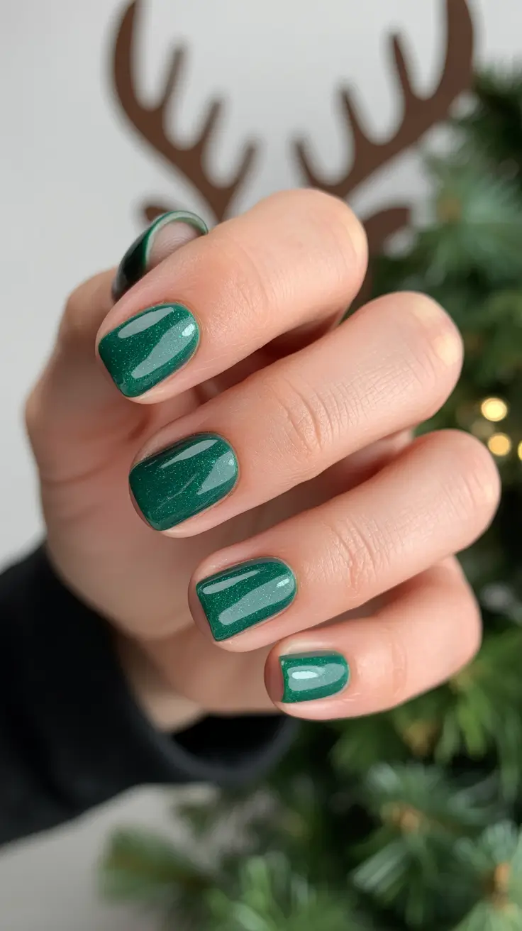December 2025 Nail Colors Ideas Evergreen Glow