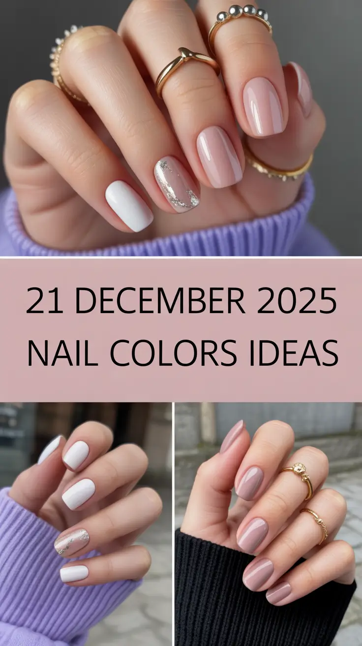 December 2025 Nail Colors Ideas: Trendy Gel, Solid & Glitter Designs for the Winter Season