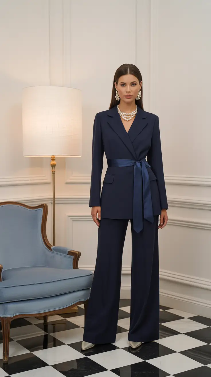 Elegant classy outfits 2026 Midnight Navy Elegance
