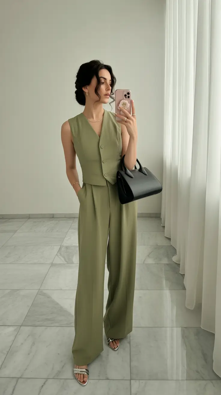 Elegant classy outfits 2026 Olive Green Serenity