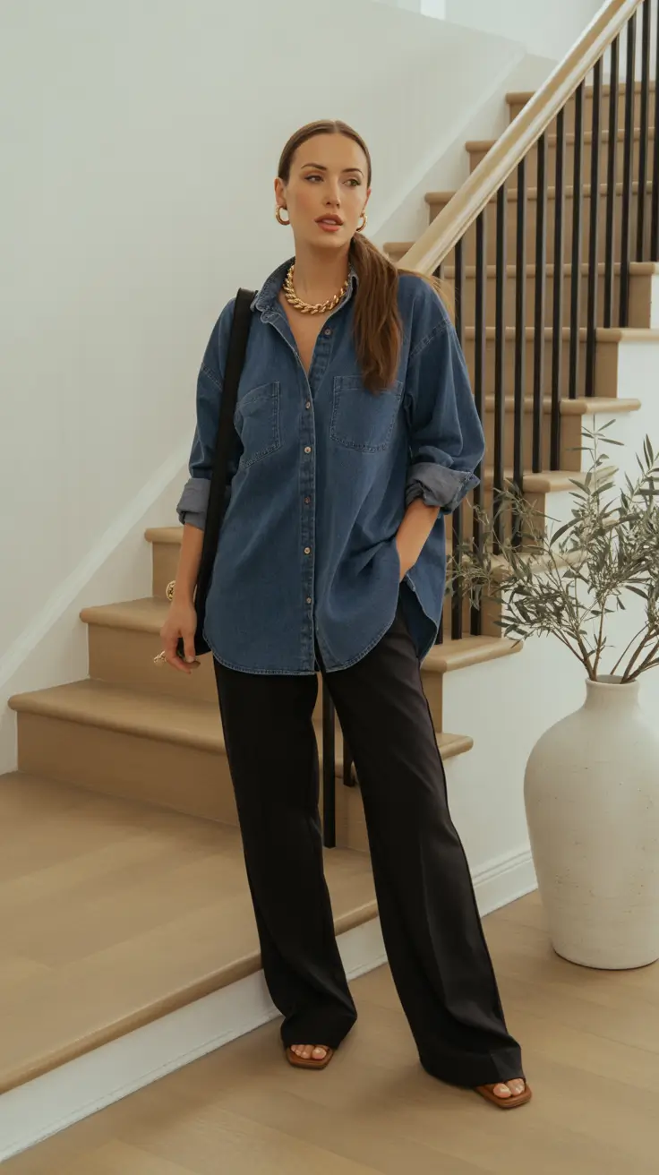 Elegant classy outfits 2026 Denim Sophistication