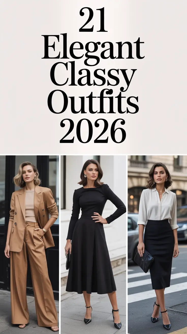 Elegant Classy Outfits 2026: Chic & Timeless Style Ideas for Modern Women