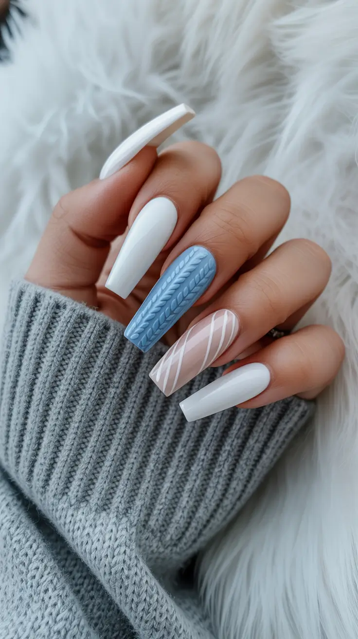 nail design ideas for december Winter Sweater Dream
