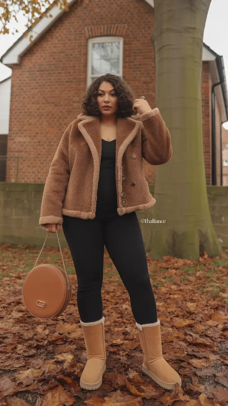 fashion curvy outfits for women 2026 teddy chic and everyday warmth