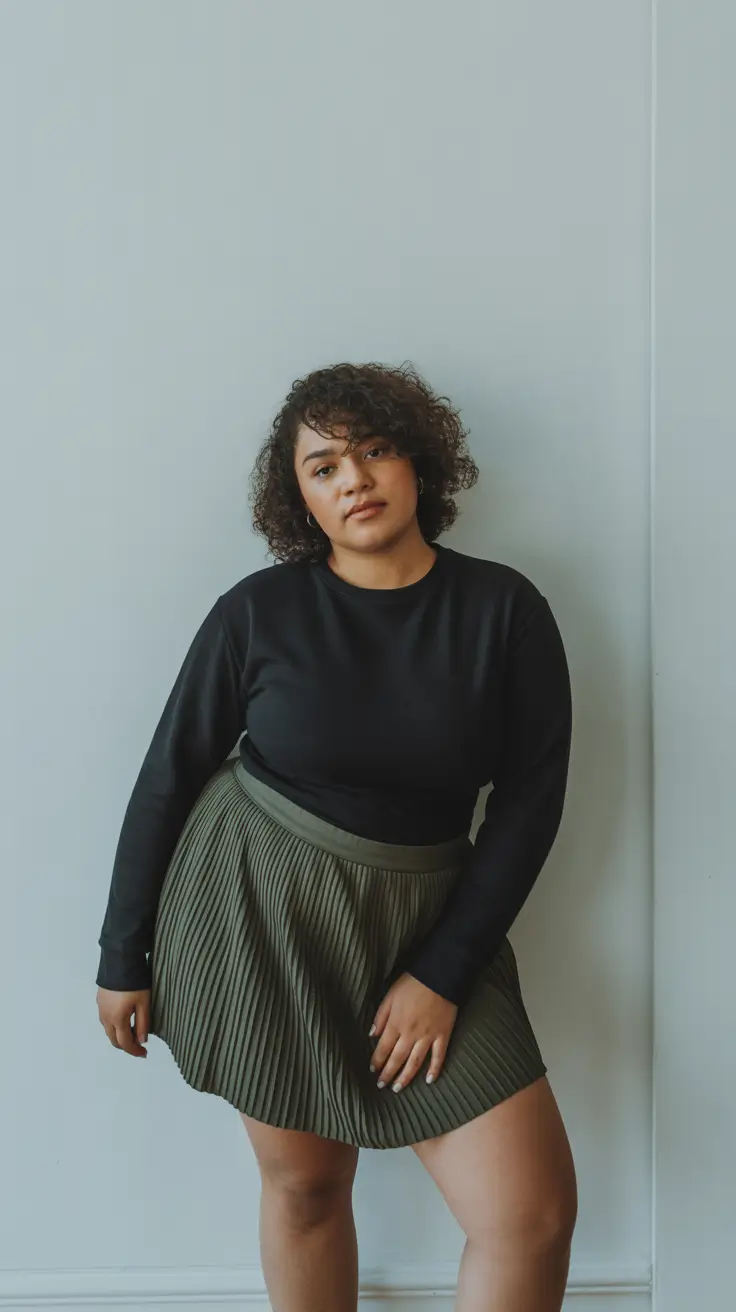 fashion curvy outfits for women 2026 pleats and poise