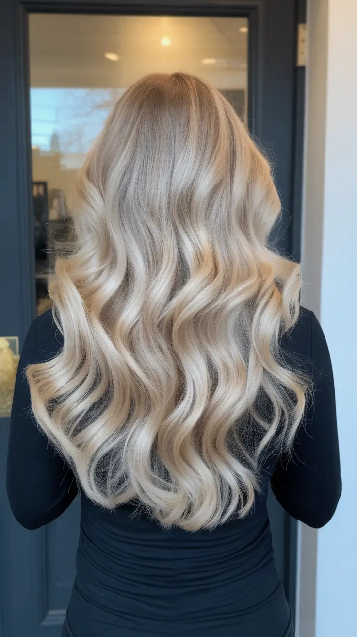 hair color 2026 Soft Vanilla Blonde Waves