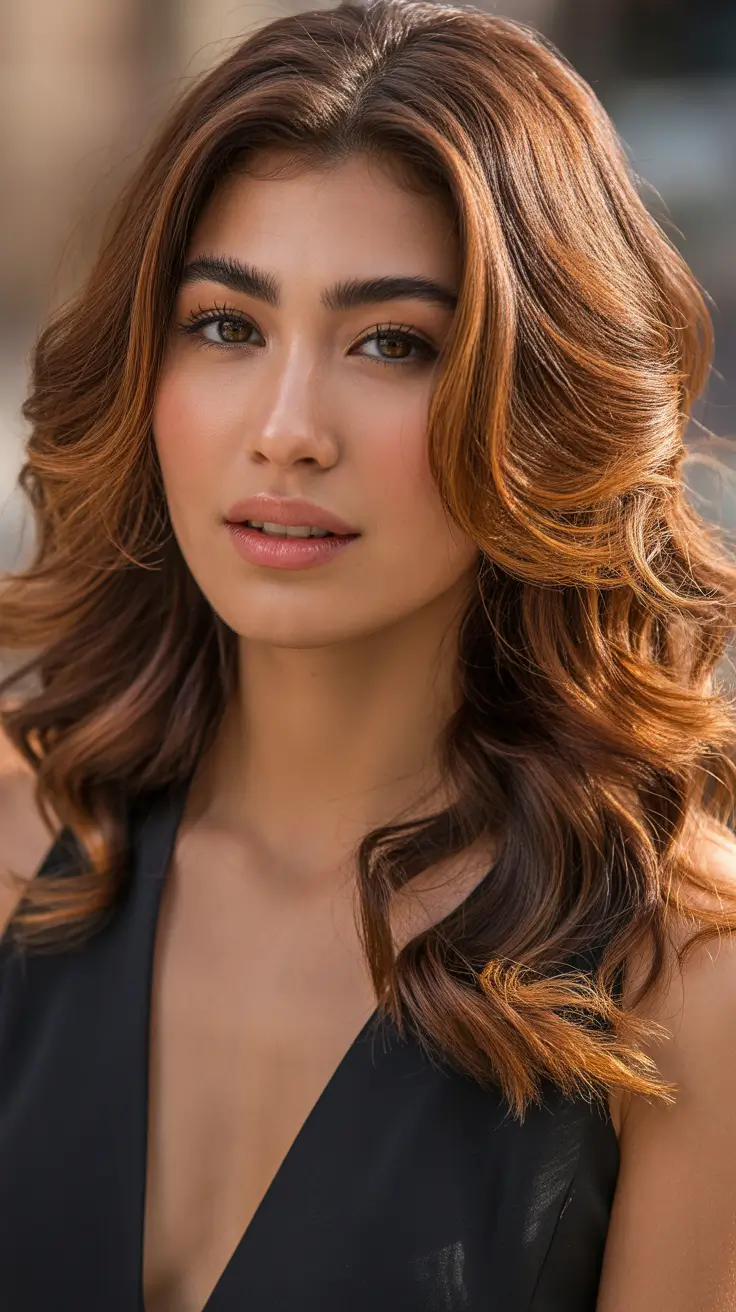 hair color 2026 Spiced Auburn Glow