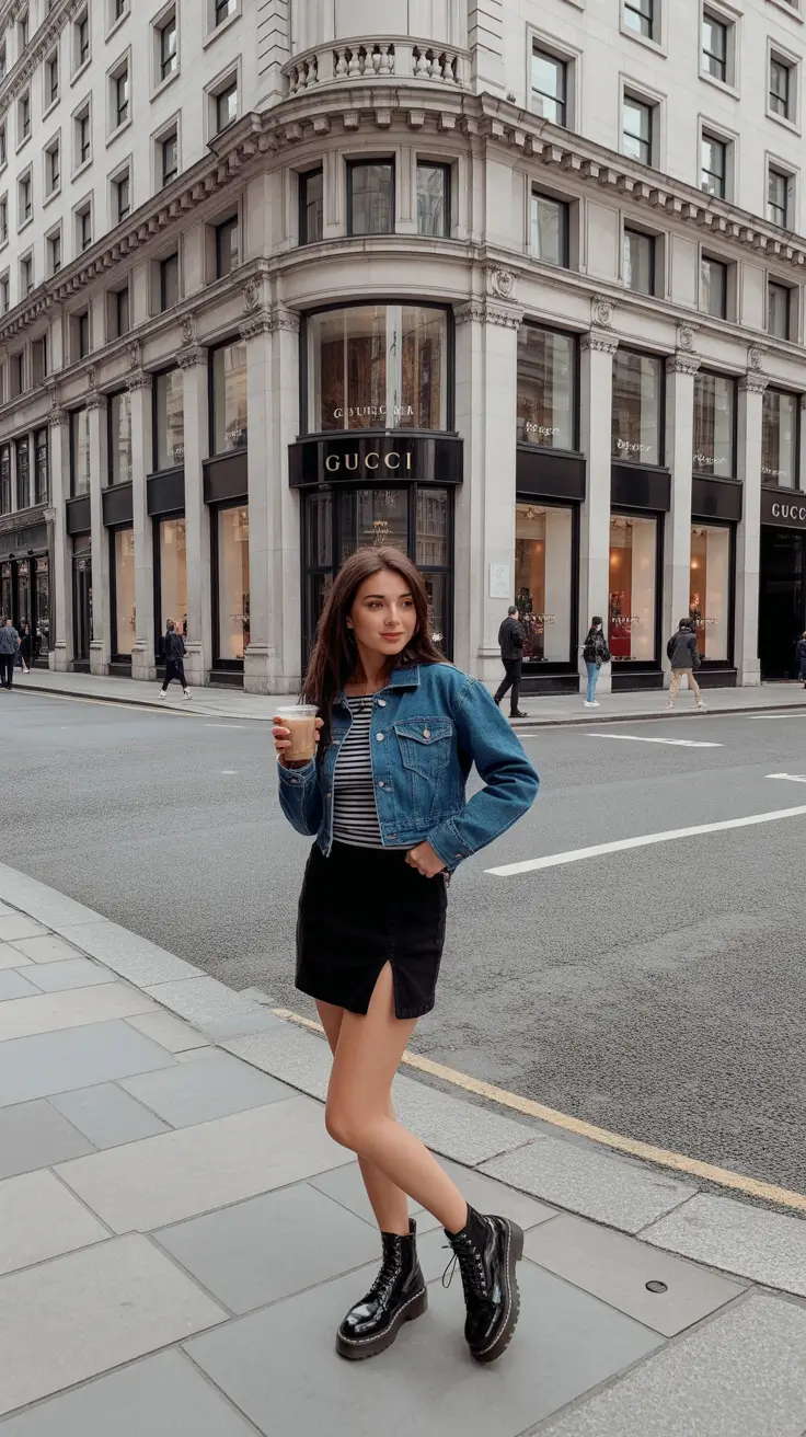 new york outfits summer Denim and Black Mini: The Effortless Summer Street Aesthetic