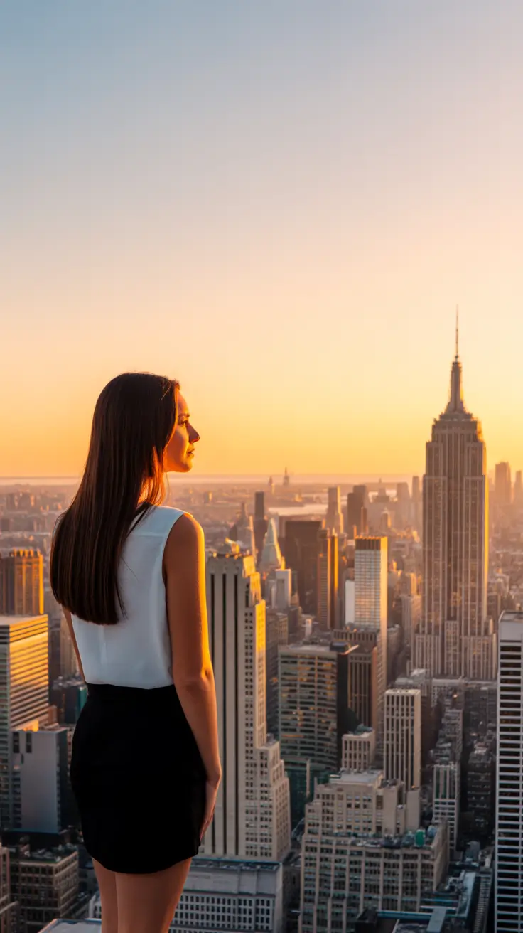 new york outfits aesthetic Skyline Elegance: Sleek and Minimal for Sunset Moments