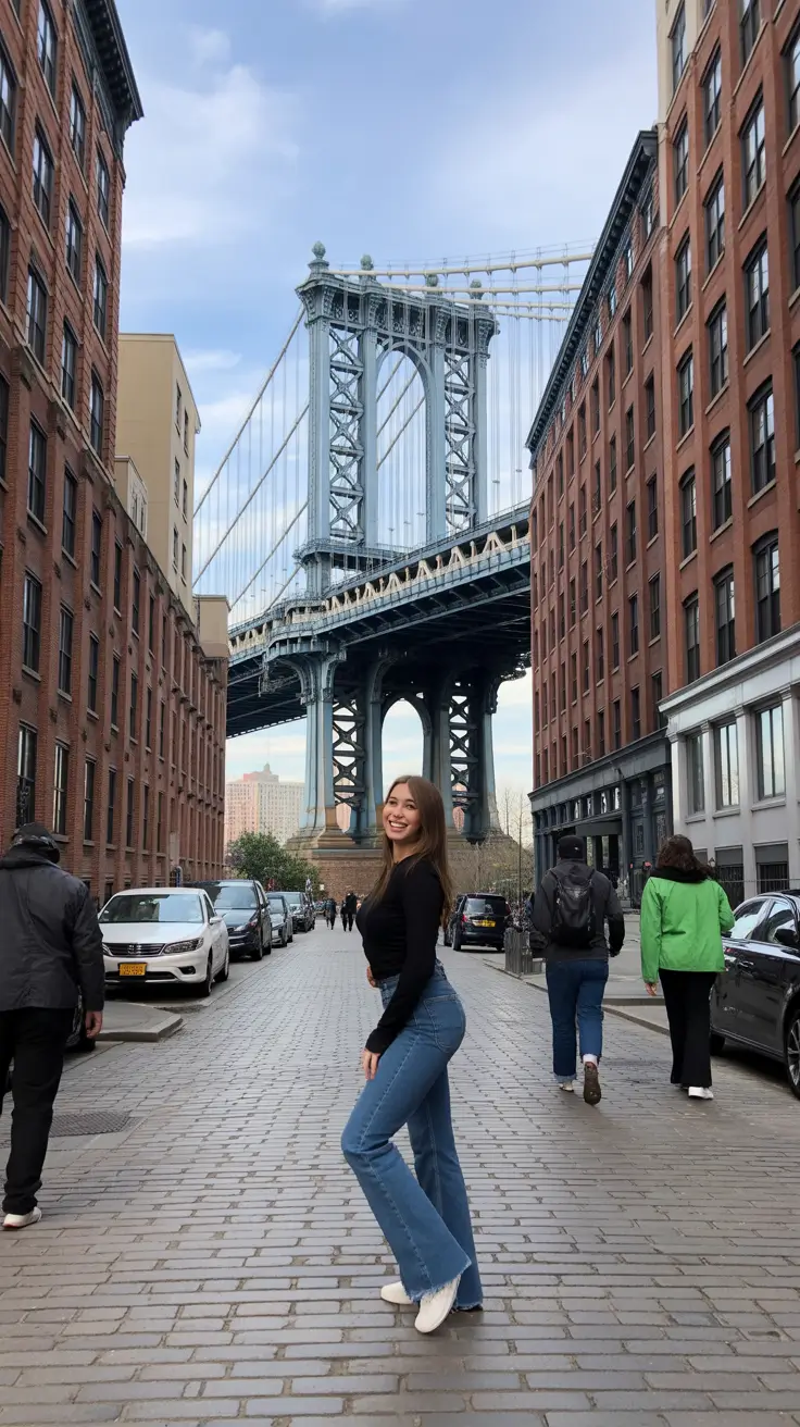 new york outfits summer Retro Denim and Black Top: The Everyday Brooklyn Mood