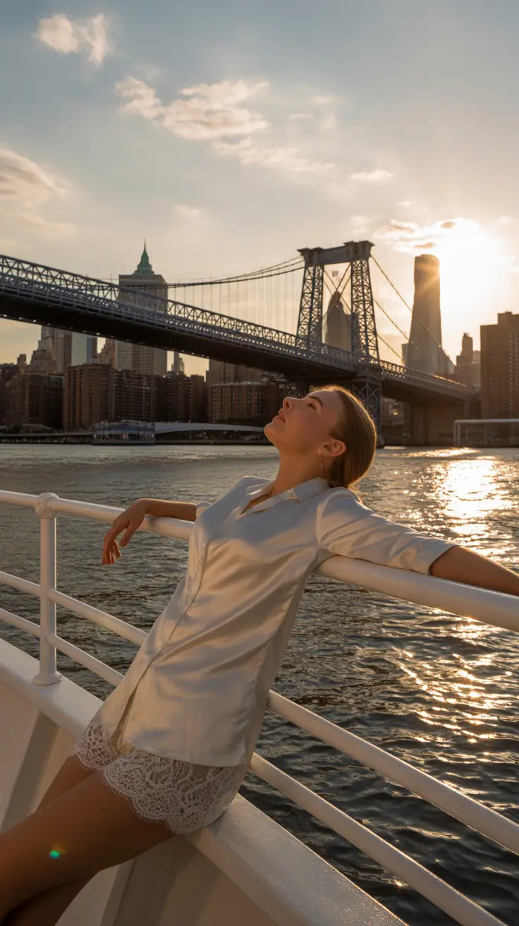 new york outfits summer Silk Shine at Sunset: Summer Elegance by the Water