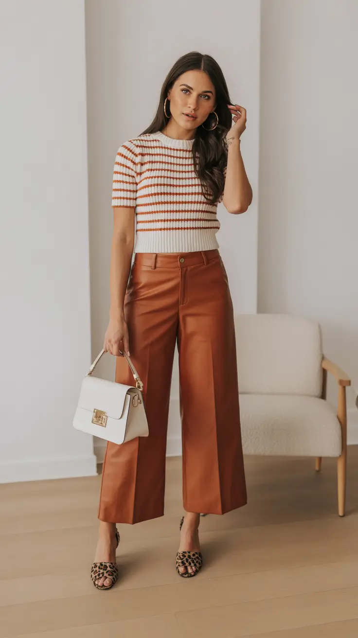 office outfits women Retro Stripes Revival