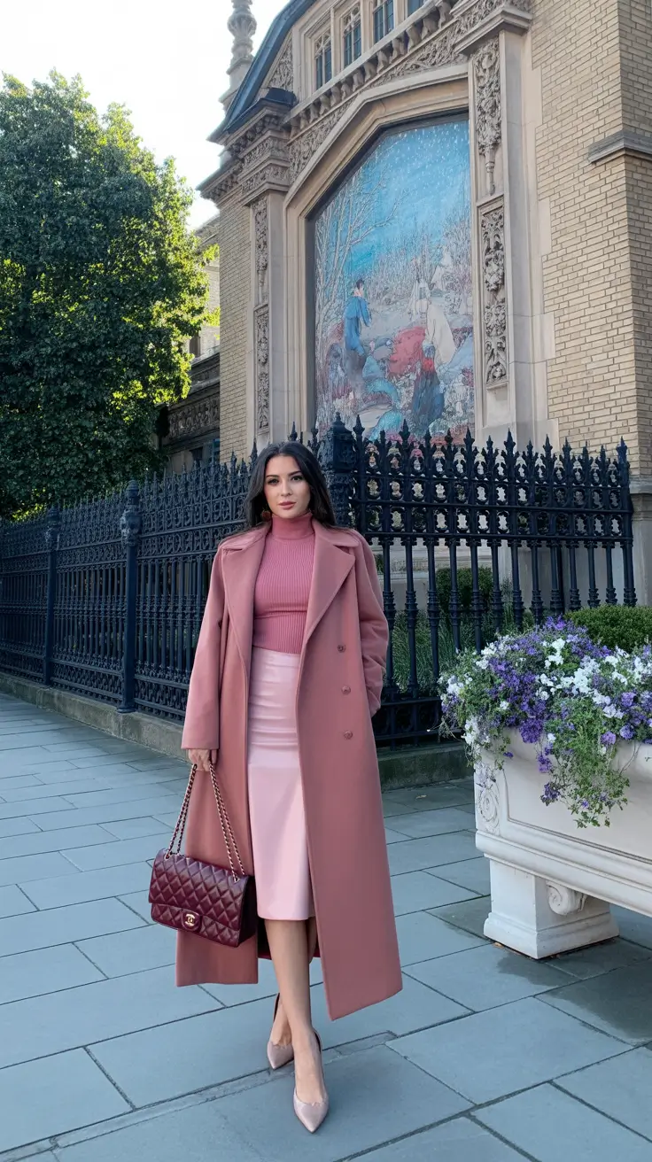 outfit ideas 2026 Dusty Rose Power Move