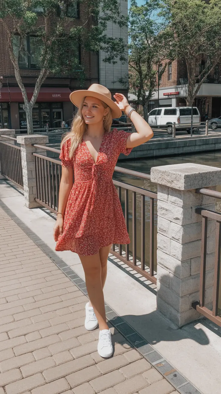 outfit ideas 2026 Red Floral Whispers