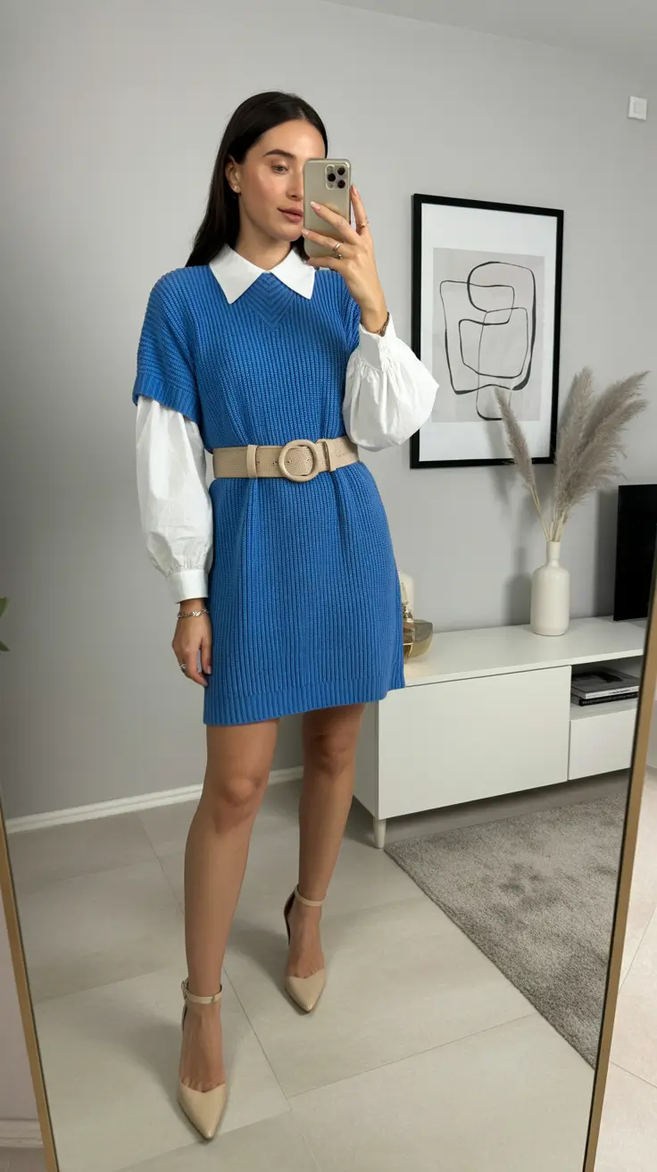 outfit ideas 2026 Preppy Blue Layers