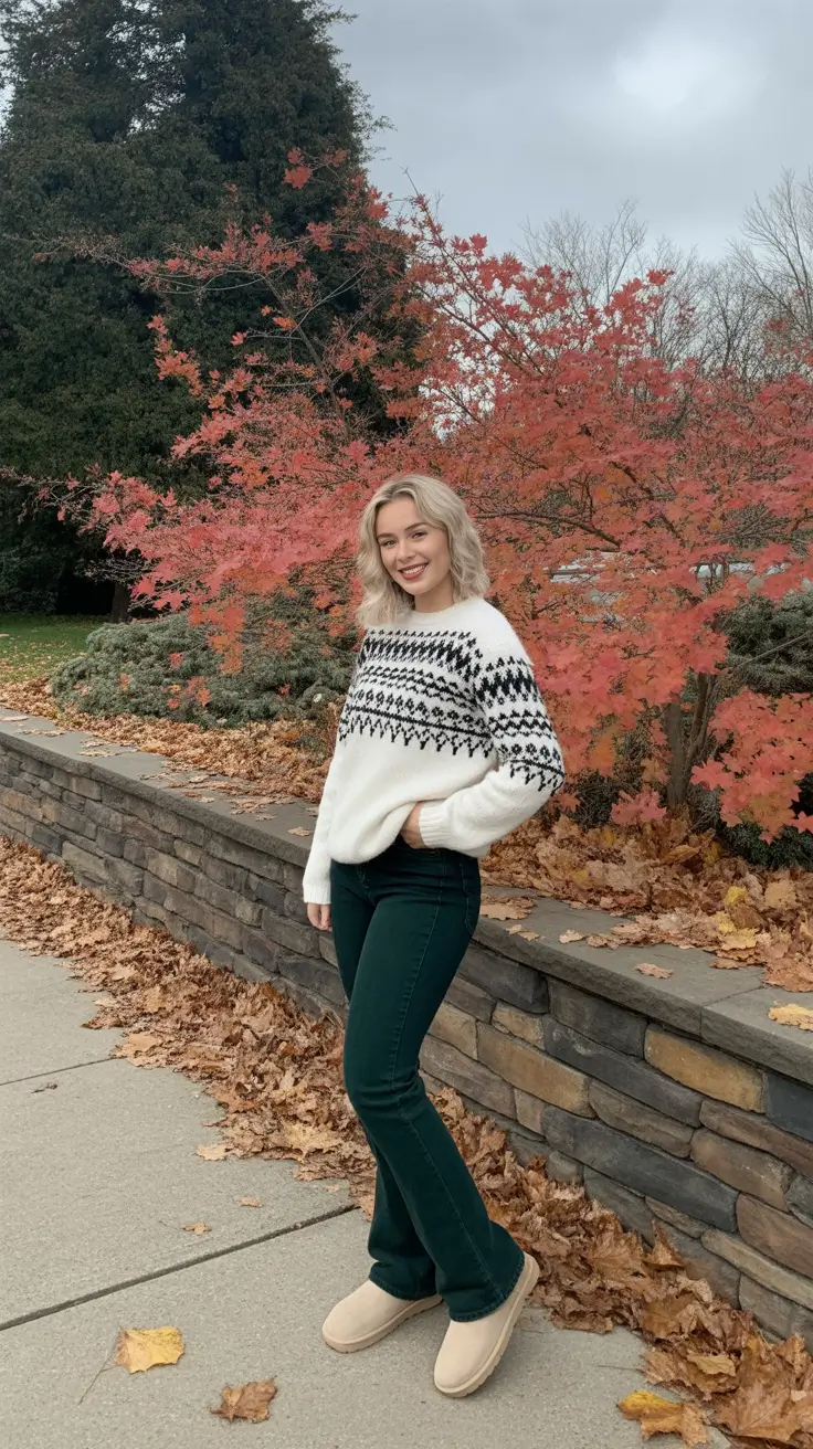 Outfits with Ugg boots 2026 Nordic Knit Revival